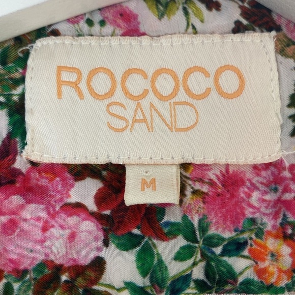 Rococo Sand "Vie" Floral Print Wrap Style Mini Dress Floral Size Medium - Picture 8 of 12